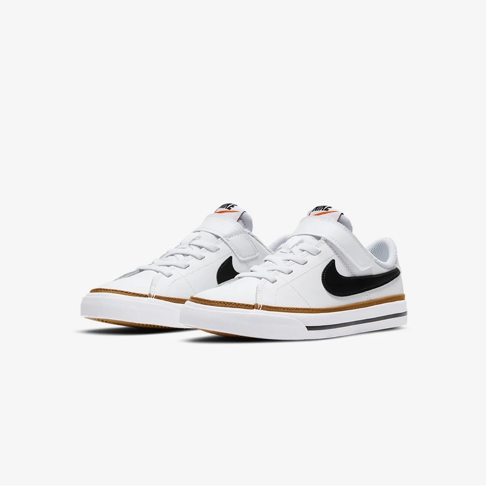 Nike Court Legacy Low White Desert Ochre Little Kids Shoes 11Y-3Y DA5381-102 - Picture 1 of 6